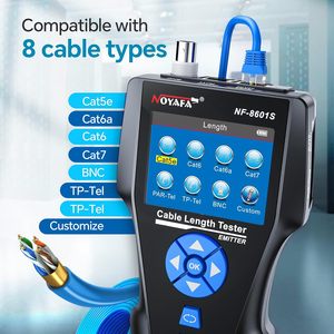 NF-8601S Probador de Cables de Red de Alta Precisión RJ45/RJ11, Medidor de Longitud de <span class=keywords><strong>Cable</strong></span> LAN, Rastreador de Cableado TDR, PoE/PING/Voltaje de Puerto 90V AC - Product Image 2