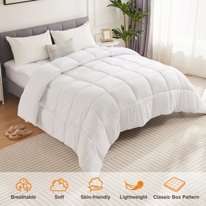 OEKO fábrica al por mayor Hotel de alta calidad Blanco <span class=keywords><strong>100</strong></span>-500gsm abajo alternativa microfibra poliéster edredón cama edredón - Product Image 3