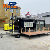 Food truck pliable Webetter pour kebab, poulet rôti, tacos, bar mobile, café, thé, camion à glaces avec équipement de cuisine complet