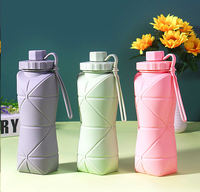 Paille pliable créative en silicone de qualité alimentaire, résistante aux hautes températures, 600 ml, pour boire directement, lavable au lave-vaisselle, portable pour l'extérieur