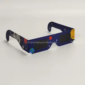 April 8 2024 ISO Certified Solar Eclipse Glasses Customized Design Eclipse Viewing 3D Paper Glasses