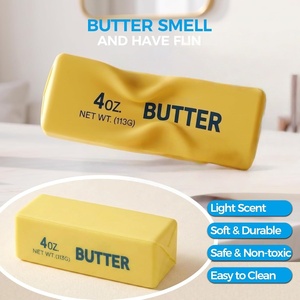 Hot Selling PU Material Butter Look Squeezable Durable Mini Toy for Pocket Stress Relief <b>Squishy</b> Butter - Product Image 4