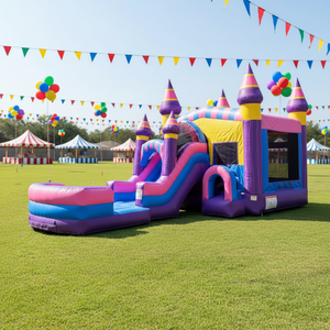 Château gonflable commercial pour enfants, château gonflable avec toboggan, château de saut pour enfants et adultes - Product Image 6