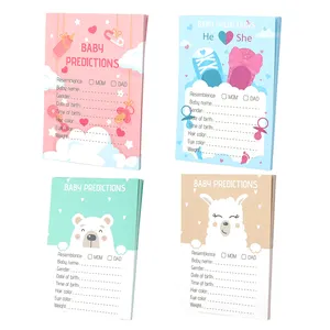 50 paquetes de 5x7 pulgadas, consejos y deseos para Baby Shower, tarjetas de consejos para bebés, tarjetas de juego de predicción para Baby Shower