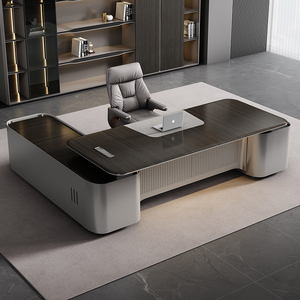 โต๊ะทำงานผู้บริหารไม้สไตล์โมเดิร์นมินิมอลคุณภาพสูง เฟอร์นิเจอร์สำนักงานแบบโมดูลาร์ - Product Image 1