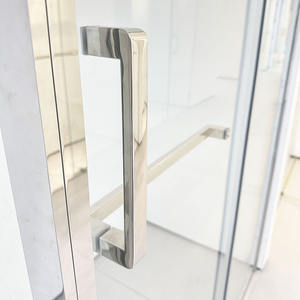 <span class=keywords><strong>Mampara</strong></span> de <span class=keywords><strong>Ducha</strong></span> en Forma de L de Acero Inoxidable Cepillado, Separación de Zonas Húmedas y Secas, Marco de Acero Inoxidable 304, Puerta Corredera - Product Image 4