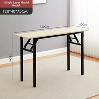 Table en bois pliable moderne à double niveau pour l'extérieur, l'apprentissage, les devoirs, avec pieds réglables, design multifonctionnel, durable