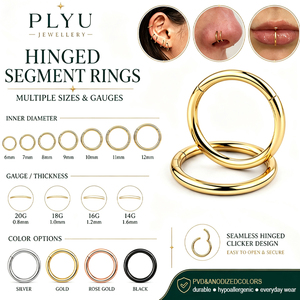 Anneau de <span class=keywords><strong>nez</strong></span> clicker en titane de qualité implantaire ASTM F136, bijoux de <span class=keywords><strong>piercing</strong></span> corporel en titane, sans frais cachés - Product Image 1