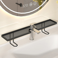 Nouveau support de rangement pour lavabo sans perçage, étagère simple autoportante en fer ajouré, égouttoir léger de luxe pour salle de bain