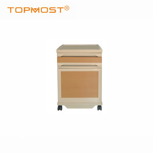 Topmost Hospital Bedside Cabinet PVC <b>Storage</b> With <b>Drawer</b> And Door For Ward Use - Product Image 1