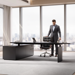 Bureau de direction intelligent et réglable, bureau de gestionnaire, bureau de superviseur, bureau de direction moderne, luxueux et haut de gamme - Product Image 1