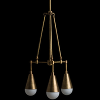 Luces LED Colgantes de Piedra de Mármol para Sala de Estar, Candelabro de Lujo, Alabastro Dorado Español, Colgante de Techo Pequeño