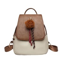 Sac à dos en cuir PU pour femmes, sac de voyage à fermeture éclair, sac à dos décontracté à double épaule pour collège
