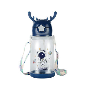 Gobelet à eau pour enfants en plastique <span class=keywords><strong>PC</strong></span> sans BPA de 600 ml avec sangle de dessin animé mignonne, cadeau promotionnel d'été pour la salle de sport pour enfants, pour le lait et le jus - Product Image 6
