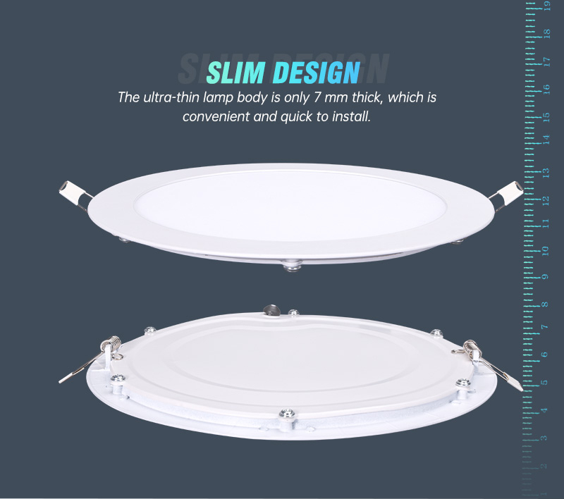 Factory wholesale led panel light 3W 6W 9W 12W 15W 18W 24W round led panel light square panel light for indoor room