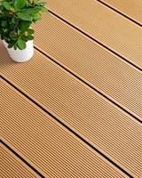 Revêtement de sol extérieur en plastique bois de 18mm, antidérapant et imperméable en WPC pour le jardin, installation facile par clic
