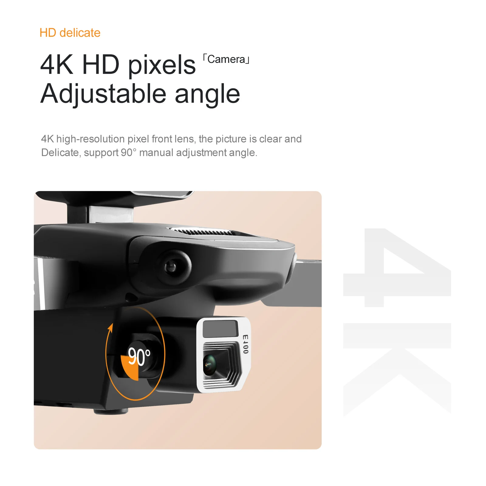 Hot Mini Drone E100 RC Drone 4K Optical Flow Dual Camera HD Camera FPV WiFi Quadcopter With Obstacle Avoidance Toys For Kids