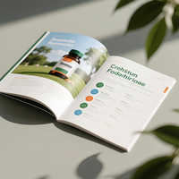 Brochure de présentation des services de l'entreprise haut de gamme avec éléments graphiques de marque, impression de catalogue