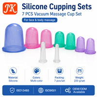 Ensemble de ventouses en silicone Jinke, 7 pièces, réutilisables, multicolores, quatre tailles, pour le visage, le corps, la maison, le spa, le salon, portable