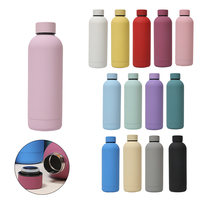 Gobelet isotherme à double paroi en acier inoxydable de 500 ml avec poignée, couvercle et brosse de nettoyage, isolation thermique de 6 à 12 heures, sans BPA
