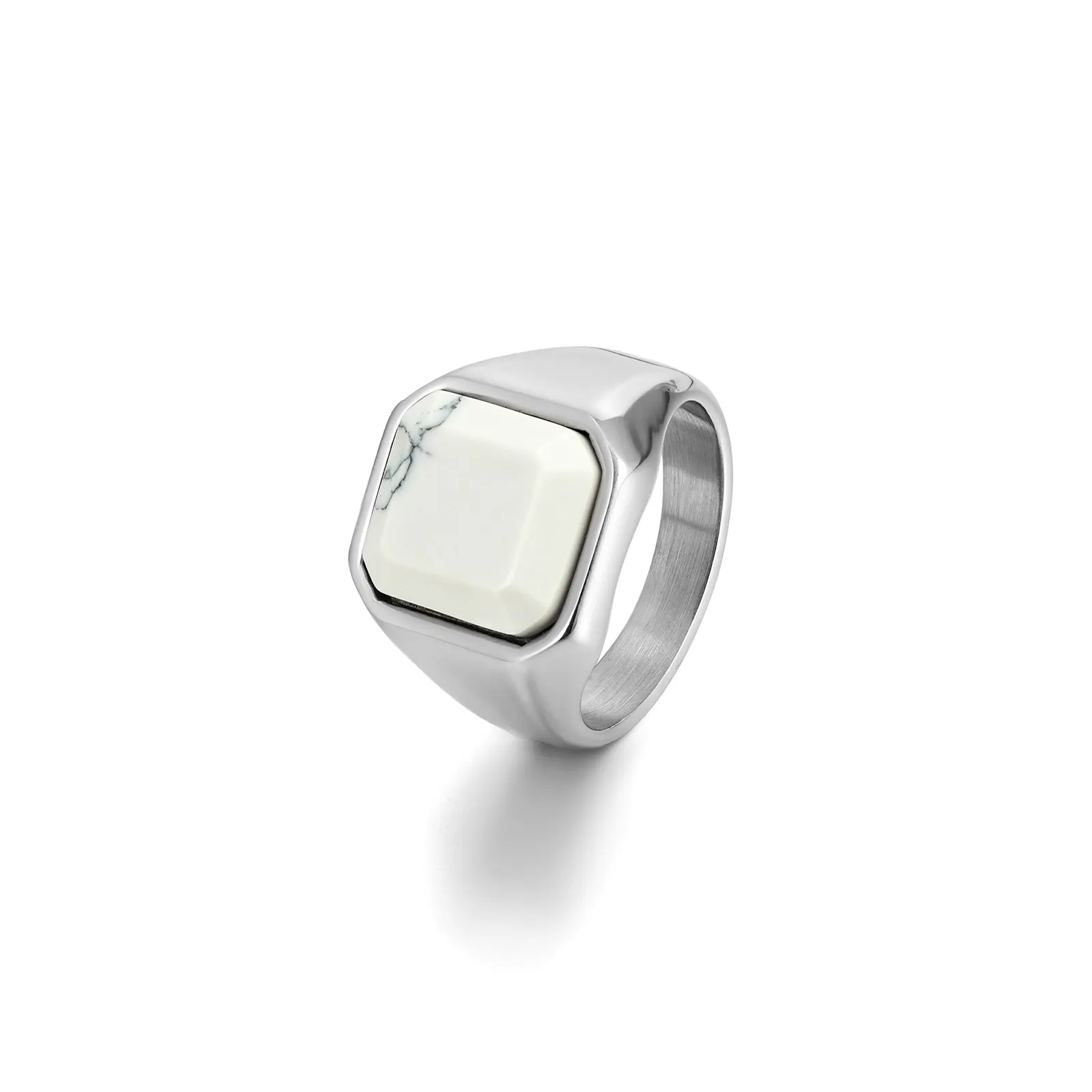 Best Selling Stainless Steel Retro Titanium Steel Ring Men Stone Ring Designs Finger Ring