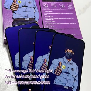 Pellicola Protettiva in Vetro Temperato 9H Grado AAA 2.5D Anti-Luce Blu per Telefoni Cellulari, Alta Trasparenza, Anti-Olio, Colla Completa - Product Image 2