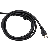 Kabel Daya Custom 1.5m US 3 Pin ke IEC C13 Bersertifikasi UL SVT 18AWG Kabel Tembaga Murni Fleksibel untuk Peralatan