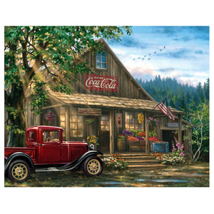 Ever Moment Pintura de Diamantes 5D DIY Mosaico Cuadrado Completo Hecho a Mano Chalet Coche Árbol S2F2297 - Product Image 1