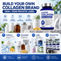 Complément de collagène en capsules molles à marque privée pour l'éclat et l'illumination de la peau, support OEM, vente en gros