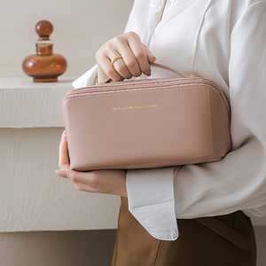 New Large Capacity Travel Cosmetic Storage Bag Organizer Waterproof PU Leather <b>Makeup</b> Case Professional <b>Box</b> for Women Luxury - Product Image 3