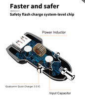 Para IBD superventas 3.1A Mini cargador móvil para coche carga rápida 3,0 carga rápida adaptador de coche USB único cargador de teléfono eléctrico
