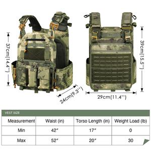 Chaleco Táctico para Exteriores, Ligero, Modular, Transpirable en 3D, Ajustable, de Liberación Rápida, para Entrenamiento, para Hombre, Material de Nailon - Product Image 2