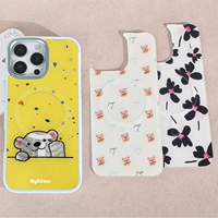 Coque de téléphone magnétique interchangeable avec panneau arrière pour iPhone 17 / 17 Pro / 17 Pro Max / 17 Air avec motif Chien Étoilé