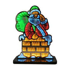 45.5 "Neon <span class=keywords><strong>Tube</strong></span> RGB Cadeau De Noël Éclairage Néon 3D <span class=keywords><strong>LED</strong></span> Abyss Light Père Noël Miroir Signe Lumières pour Anniversaire Déco - Product Image 4