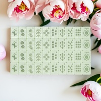 Ensemble de Mahjong américain de luxe en perles de tortue, édition de Noël sur le thème de l'art chinois, prêt à l'emploi, idéal pour les voyages