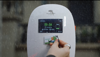Borne de recharge murale pour véhicule électrique 7 kW, Type 2, monophasé, AC, pour usage domestique, 230 V, écran LCD, CE, IP55