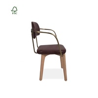 Fauteuil moderne en cuir PU et métal pour mobilier commercial, chaise de restaurant confortable pour cafés, centres commerciaux et villas