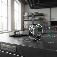 SHR Ring Smart Fitness Tracker Ring mit Bildschirm - Schlankes Design, Fortschrittliche Gesundheitsüberwachung
