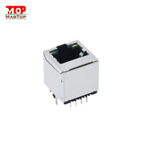 Connecteur RJ45 blindé à port unique 10/100 Base-T avec aimants intégrés et LED
