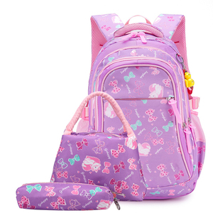 Wholesale 3 in 1 Casual School Bag Set Cartoon Waterproof <strong>Backpack</strong> With <strong>Lunch</strong> Bag Pencil Case for Students Primary Children - Product Image 4