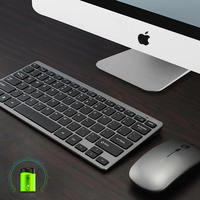 78 Tombol Keyboard Kantor Komputer bluetooth Qwerty Silver Kit Teclado E Mouse Wireless Premium Paket Keyboard dan Mouse Nirkabel untuk PC