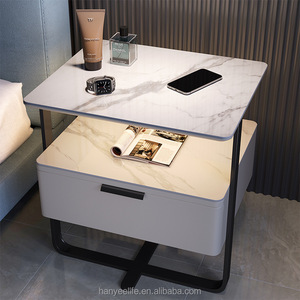 HANYEE-mesita de noche multifuncional, muebles de lujo, dormitorio, fábrica, venta al por mayor, carga inalámbrica, cerradura inteligente, luz LED - Product Image 4
