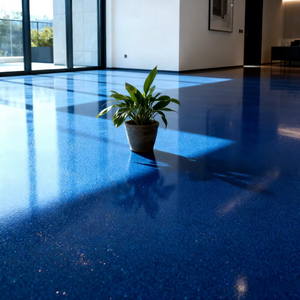 צבע אפוקסי לציפוי רצפות בעל גימור מבריק דמוי שיש, צבע אפוקסי פנימי וחיצוני עם חול צבעוני, צבע רצפה בעל יכולת פילוס עצמי - Product Image 5