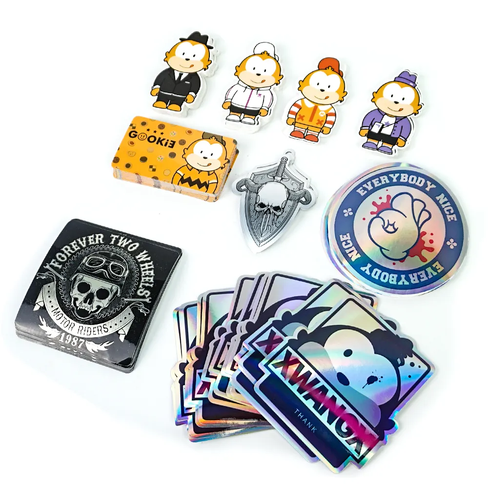Hot Selling High Quality Waterproof Holographic Die Cut Leaflet Cartoon Character Labels Customizable Private Stickers