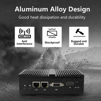 Mini PC Industrial Sin Ventilador X86 con Precio Económico, Celeron J1900 de Cuatro Núcleos, Win10, Servidor Integrado Linux, HD, VGA, Doble LAN, 2x COM, WIFI, en Stock