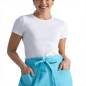 Tablier court personnalisé avec logo, poches latérales, pour restaurant, cuisine, café, bistrot, uniforme unisexe, vente en gros - Product Image 6