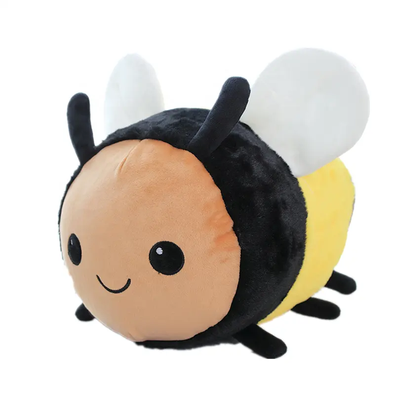 Set of 5 Realistic-Looking Toy Plush Soft Stuffed 5 Honey Bees with Crinkle Wings
