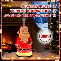 Produsen Diffuser Aroma Liburan, Diffuser Minyak Esensial, Santa Claus 80ml, Timer Auto Shut Off, OEM ODM Pesanan Grosir B2B