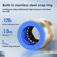 Nouvelles raccords pneumatiques à couplage rapide pour tubes d'air, connecteurs droits filetés en laiton et plastique pour compresseur d'air et pompe