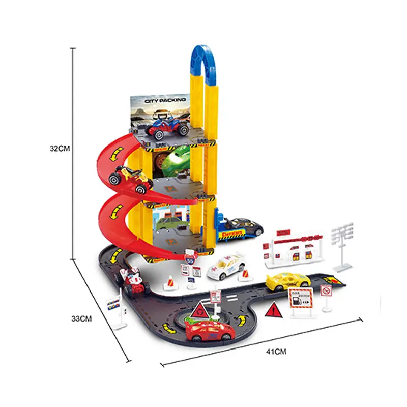 Brinquedos de garagem para carros, de alta qualidade, 3 pisos, estacionamento, para crianças